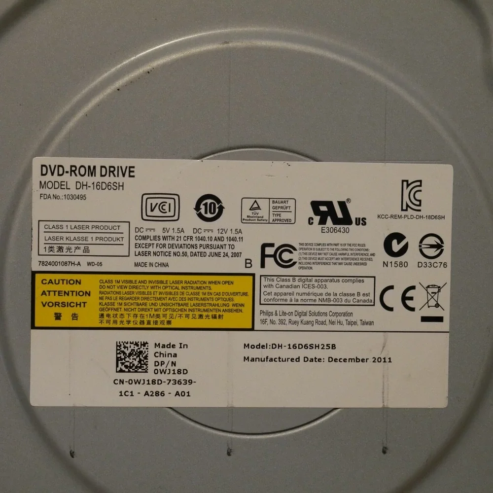 2011‎ HP Philips Lite-On DH-16D6SH DVD-ROM - Tested & Working